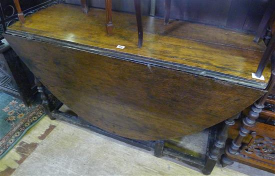 Oak oval gateleg table